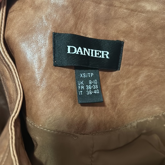 Camel coloured leather jacket - Picture 5 of 5